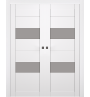 Berta Vetro Snow White Double pocket doors