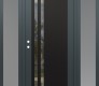 Modern Steel Front Door Diamond C6 60" x 80" anthracite/anthracite clear Glass Panel black RHI with 2 Sidelites frosted Glass