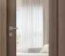 Avon 202 Clear Vetro Pecan Nutwood Modern Interior Door by Belldinni