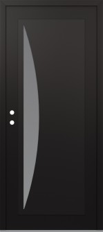 Diamond C13 36" x 80" black/white frosted Glass Panel black RHI