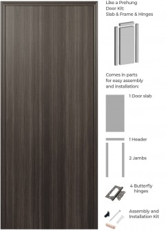RTA LIKE A PREHUNG DOOR PALLADIO GRAY OAK 30" X 96" X 1 9/16" SOLID CORE