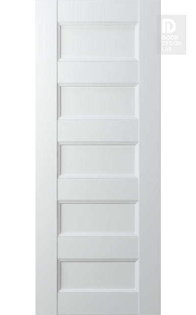 Modern Interior DOOR SLAB OXFORD UNO 07 4R SNOW WHITE 18" X 96" X 1 3/4"