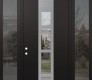 DIAMOND A10 60" X 96" BLACK/BLACK CLEAR GLASS PANEL STAINLESS STEEL LHI WITH 2 SIDELITES AND TRANSOM MIRRORED GLASS