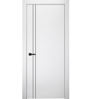 Palladio 2V Black Bianco Noble Hinged doors