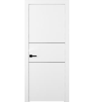 Palladio 2H Black Bianco Noble Hinged doors