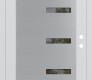 Modern Steel Front Door Diamond C8 36" x 80" white/white clear Glass Panel stainless steel LHI