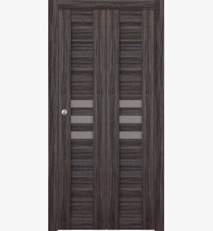 Dome Vetro Gray Oak Bi-folding doors