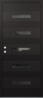 Diamond D9 36" x 80" black/black mirrored Glass Panel black RHI