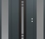 Modern Steel Front Door DIAMOND A4 60" X 80" ANTHRACITE/ANTHRACITE FROSTED GLASS PANEL BLACK LHI WITH 2 SIDELITES FROSTED GLASS