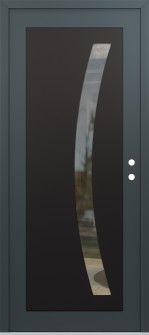 Diamond C4 36" x 80" anthracite/anthracite clear Glass Panel black LHI