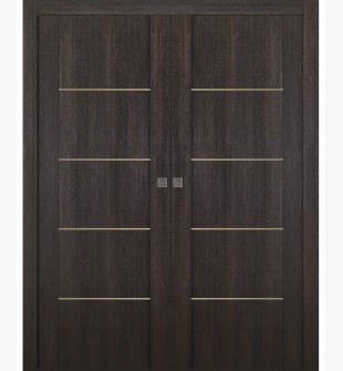 Avon 01 4H Gold Veralinga Oak Double pocket doors
