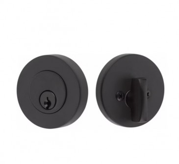 EMTEK MODERN DISC DEADBOLT DOUBLE CYLINDER 8323 FLAT BLACK US19