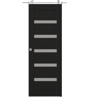 Avon 07-04 Vetro Black Matte Barn doors