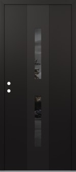 DIAMOND A6 36" X 80" BLACK/BLACK MIRRORED GLASS PANEL BLACK RHI