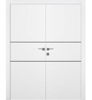 Palladio 2H Black Bianco Noble Double doors