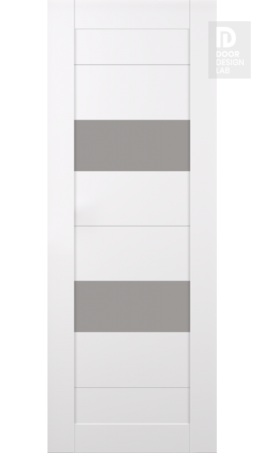 DOOR SLAB BERTA VETRO SNOW WHITE 36" X 96" X 1 3/4" FROSTED GLASS