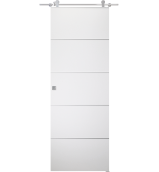 Smart Pro 4H Polar White Barn doors