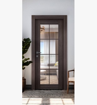Palladio 8 Lite Clear Vetro Gray Oak Frameless