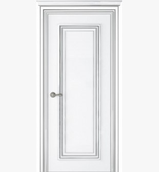 Palazzo 1 Polar White Silver Patina Hinged doors
