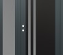 Modern Steel Front Door Diamond C6 52" x 80" anthracite/anthracite frosted Glass Panel black RHI with Sidelite frosted Glass