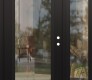 Modern Steel Front Door Diamond C1 52" x 80" black/black clear Glass Panel black LHI with Sidelite clear Glass