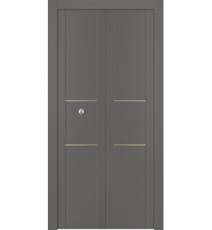 Avon 01 2H Gold Gray Matte Bi-folding doors