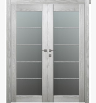 Avon 5 Lite Vetro Ribeira Ash Double doors