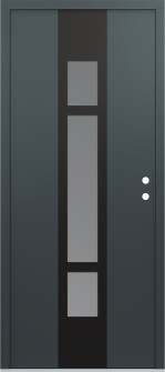 DIAMOND A9 36" X 80" ANTHRACITE/ANTHRACITE FROSTED GLASS PANEL BLACK LHI