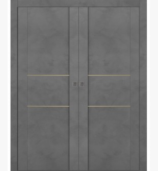 Avon 01 2H Gold Dark Urban Double pocket doors