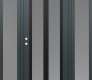 Modern Steel Front Door Diamond C14 68" x 80" anthracite/anthracite frosted Glass Panel black RHI with 2 Sidelites frosted Glass