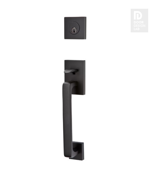 EMTEK BADEN DUMMY 4810 FLAT BLACK US19 for Steel Front Doors