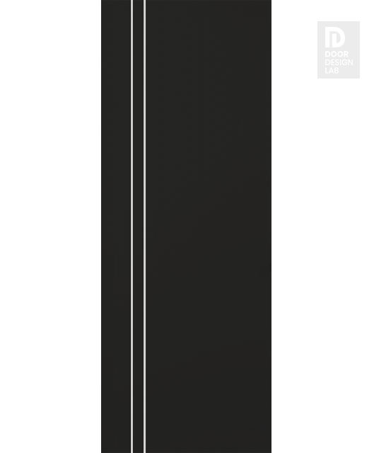 Modern Interior DOOR SLAB OPTIMA 2V BLACK MATTE 42" X 80" X 1 3/4" SOLID CORE