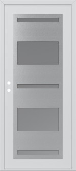 Diamond C10 36" x 80" white/white frosted Glass Panel stainless steel RHI