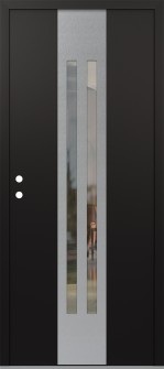 DIAMOND A8 36" X 80" BLACK/BLACK CLEAR GLASS PANEL STAINLESS STEEL RHI
