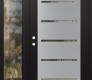 Modern Steel Front Door Diamond C11 52" x 80" black/black clear Glass Panel stainless steel RHI with Sidelite clear Glass