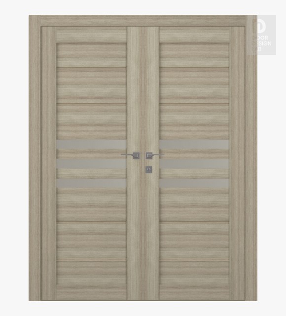 Dome Vetro Shambor Modern Interior Double Swing Doors by Belldinni