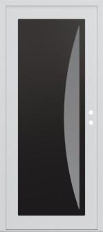 Diamond C13 36" x 80" white/white frosted Glass Panel black LHI