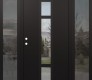 DIAMOND A9 68" X 80" BLACK/BLACK CLEAR GLASS PANEL BLACK LHI WITH 2 SIDELITES MIRRORED GLASS