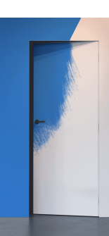 Primed Door Example For Coloring In Blue Frameless