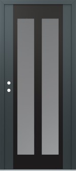 Diamond C14 36" x 80" anthracite/anthracite frosted Glass Panel black RHI