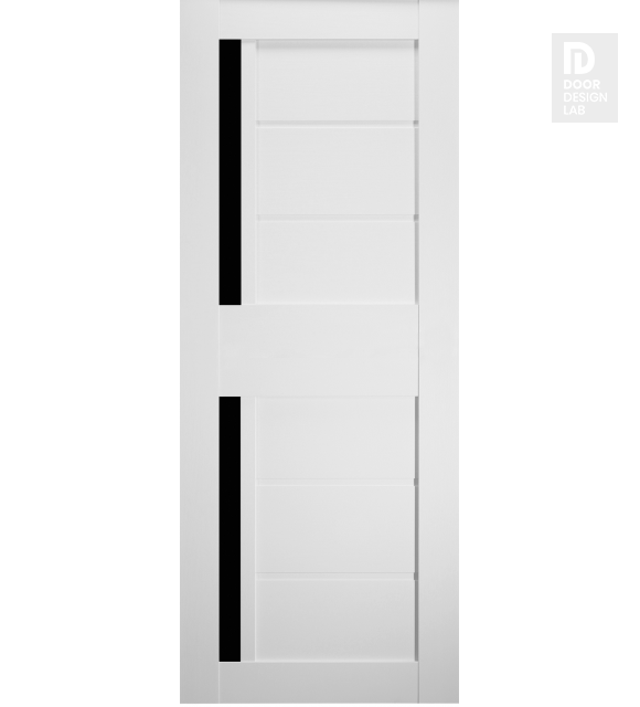 DOOR SLAB ESTA BL VETRO BIANCO NOBLE 30" X 80" X 1 9/16" BLACK GLASS
