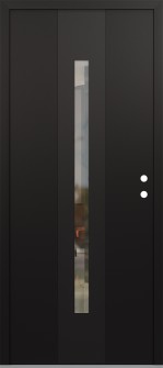 DIAMOND A2 36" X 80" BLACK/BLACK CLEAR GLASS PANEL BLACK LHI