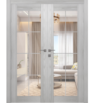 Avon 8 Lite Clear Vetro Ribeira Ash Double doors