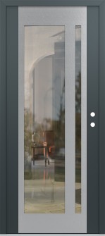 Diamond C15 36" x 80" anthracite/anthracite clear Glass Panel stainless steel LHI