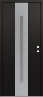 DIAMOND A2 36" X 80" BLACK/WHITE FROSTED GLASS PANEL STAINLESS STEEL LHI