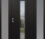 DIAMOND A1 64" X 80" BLACK/BLACK CLEAR GLASS PANEL BLACK LHI WITH 2 SIDELITES FROSTED GLASS