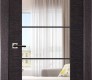 Avanti 5 Lite Clear Vetro Black Apricot Modern Interior Door by Belldinni