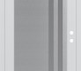 Modern Steel Front Door Diamond C6 36" x 80" white/white frosted Glass Panel stainless steel LHI