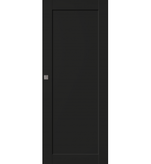 Shaker 1 Panel Black Matte Pocket doors