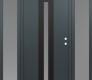 Modern Steel Front Door DIAMOND A2 64" X 80" ANTHRACITE/ANTHRACITE FROSTED GLASS PANEL BLACK LHI WITH 2 SIDELITES FROSTED GLASS
